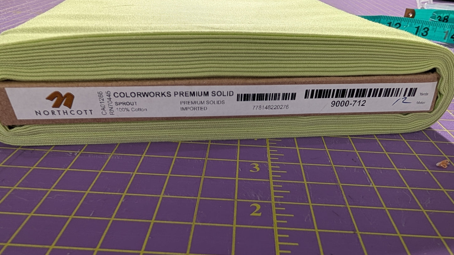 Northcott Colorworks Premium Solid Sprout / Meter