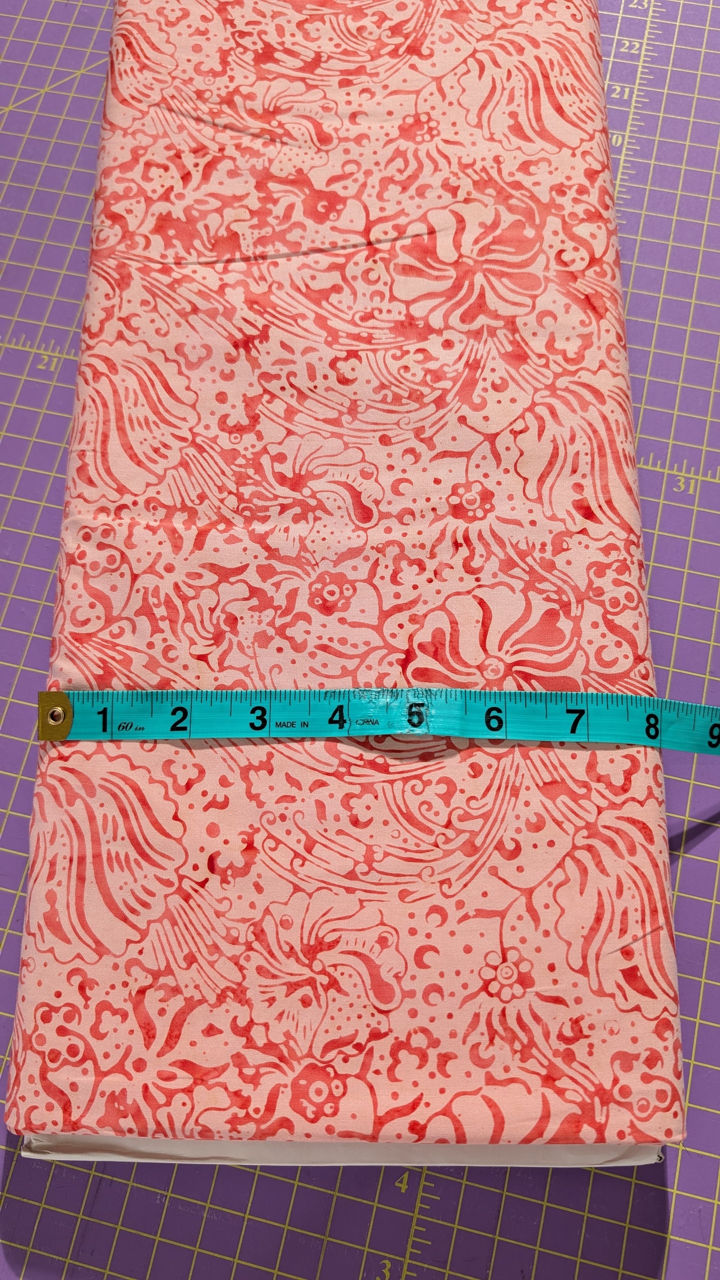 Banyan Batiks Coral and Cream / Meter